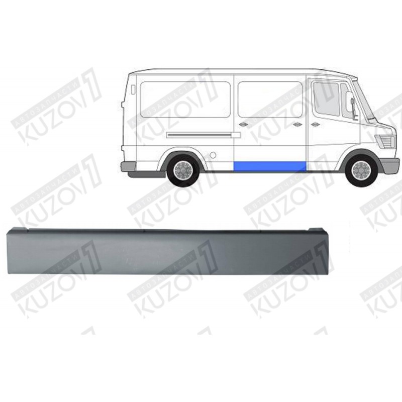 Potrykus каталог кузовных. Кузовные запчасти для Мерседес t1 410. Порог левый Mercedes-Benz t1 207-410 (1977-1995).